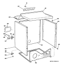 CABINET Diagram and Parts List for DNCD450EG2WC  General Electric Dryer