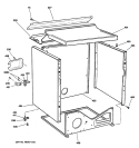 CABINET Diagram and Parts List for DWSR483EG5WW  General Electric Dryer