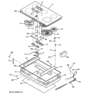 CONTROL PANEL & COOKTOP Diagram and Parts List for JP655SM2SS  General Electric Cooktop