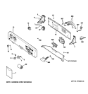 CONTROLS & BACKSPLASH Diagram and Parts List for GFSR3110H2WW  General Electric Washer