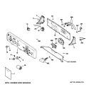 CONTROLS & BACKSPLASH Diagram and Parts List for GNSR3150H2WW  General Electric Washer