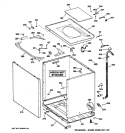 CABINET, COVER & FRONT PANEL Diagram and Parts List for WMCD2050H5WC  General Electric Washer