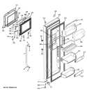 FRESH FOOD DOOR Diagram and Parts List for GSHF6PHXBEWW  General Electric Refrigerator