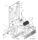 SEALED SYSTEM & MOTHER BOARD Diagram and Parts List for LSHS5PGXBESS  General Electric Refrigerator