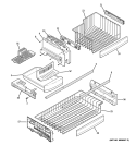 FREEZER SHELVES Diagram and Parts List for PFCS1NJXASS  General Electric Refrigerator