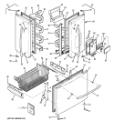 DOORS Diagram and Parts List for PFSF5PJXAWW  General Electric Refrigerator