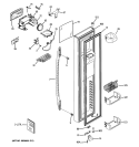 Part Location Diagram of WR55X10776 GE Dispenser Control Board with Touchpad