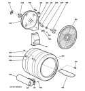 DRUM Diagram and Parts List for DNCK440GG2WC  General Electric Dryer
