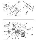 BACKSPLASH, BLOWER & MOTOR Diagram and Parts List for DPSE810EG2WT  General Electric Dryer