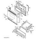DOOR & DRAWER PARTS Diagram and Parts List for JGBS20DEM2BB  General Electric Range
