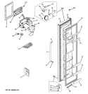 FREEZER DOOR Diagram and Parts List for BSS25JSTDSS  General Electric Refrigerator