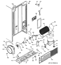 SEALED SYSTEM & MOTHER BOARD Diagram and Parts List for GSE20IBTGFWW  General Electric Refrigerator