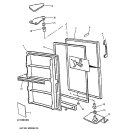 DOOR Diagram and Parts List for FUM5SNBWW  General Electric Freezer