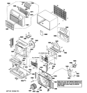 CABINET & COMPONENTS Diagram and Parts List for AJCS10ACCM3  General Electric Air Conditioner