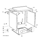 CABINET Diagram and Parts List for DCCB330GG2WC  General Electric Dryer