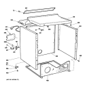 CABINET Diagram and Parts List for DCCD330EG2WC  General Electric Dryer