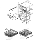 BODY PARTS Diagram and Parts List for GSD2020F03BB  General Electric Dishwasher