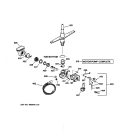 MOTOR-PUMP MECHANISM Diagram and Parts List for GSD2020F03BB  General Electric Dishwasher