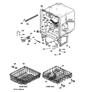 BODY PARTS Diagram and Parts List for GSM2100G02BB  General Electric Dishwasher