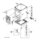 CABINET & CASE Diagram and Parts List for WSLS1100H0WW  General Electric Washer