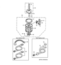 TUB & AGITATOR Diagram and Parts List for WSLS1100H0WW  General Electric Washer