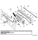 CONTROLS & BACKSLPASH Diagram and Parts List for DCVH640GJ0WW  General Electric Dryer