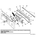 CONTROLS & BACKSLPASH Diagram and Parts List for DHDVH68EJ0MS  General Electric Dryer