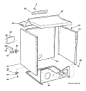 CABINET Diagram and Parts List for DISR473DG3WW  General Electric Dryer