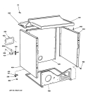 CABINET Diagram and Parts List for DLSR483EG3WW  General Electric Dryer