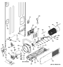 MACHINE COMPARTMENT Diagram and Parts List for PFCS1PJXASS  General Electric Refrigerator