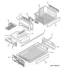 FREEZER SHELVES Diagram and Parts List for PFCF1NJXAWW  General Electric Refrigerator