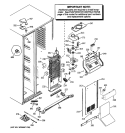 FREEZER SECTION Diagram and Parts List for PSDW3YGXBFSS  General Electric Refrigerator
