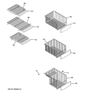 FREEZER SHELVES Diagram and Parts List for PSIC3RGXAFCV  General Electric Refrigerator