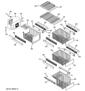 FREEZER SHELVES Diagram and Parts List for PSLS3YGXBFSS  General Electric Refrigerator