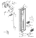 FREEZER DOOR Diagram and Parts List for PSSS7RGXACSS  General Electric Refrigerator
