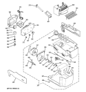 ICE MAKER & DISPENSER Diagram and Parts List for PSSS7RGXACSS  General Electric Refrigerator