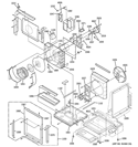 MOTOR, HEATER & BASE PAN PARTS Diagram and Parts List for AZ75W12DACM1  General Electric Air Conditioner