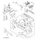 ICE MAKER & DISPENSER Diagram and Parts List for PSCF5VGXAFWW  General Electric Refrigerator