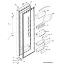 FRESH FOOD DOOR Diagram and Parts List for GSHL5MGXBELS  General Electric Refrigerator