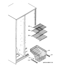 FREEZER SHELVES Diagram and Parts List for GSE22KETGFBB  General Electric Refrigerator