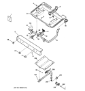 GAS & BURNER PARTS Diagram and Parts List for RGB528PEN1BB  Hotpoint Range