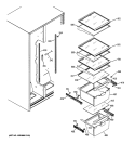 FRESH FOOD SHELVES Diagram and Parts List for HSS22GFTFWW  Hotpoint Refrigerator