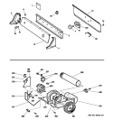 BACKSPLASH, BLOWER & MOTOR ASSEMBLY Diagram and Parts List for NISR333DTCWW  Hotpoint Dryer