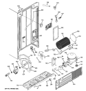 SEALED SYSTEM & MOTHER BOARD Diagram and Parts List for HSM25GFTGSA  Hotpoint Refrigerator