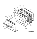 DOOR Diagram and Parts List for JMP31WC3WW  General Electric Range