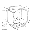 CABINET Diagram and Parts List for DCCB330GG3WC  General Electric Dryer