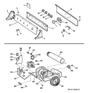 BACKSPLASH, BLOWER & MOTOR Diagram and Parts List for DISR473DG4WW  General Electric Dryer