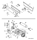 BACKSPLASH, BLOWER & MOTOR Diagram and Parts List for DIST333JTDWW  General Electric Dryer