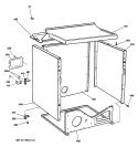 CABINET Diagram and Parts List for DLSR483EG4WW  General Electric Dryer
