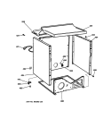 CABINET Diagram and Parts List for DRSR483GG4WW  General Electric Dryer